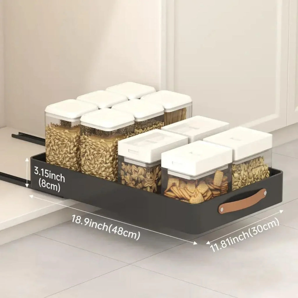 Cabinet Organizer with Adhesive Nano Film, Pull Out Drawer for Kitchen Pantry S678