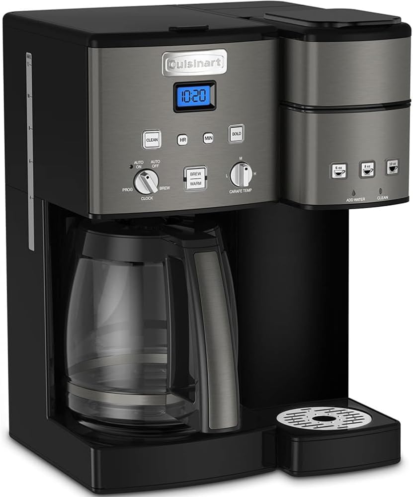 Cuisinart SS-15KSFRRB Coffee Maker 12 Cup with 3 Single-Size Brewers Black/Stainless Steel (Renewed)