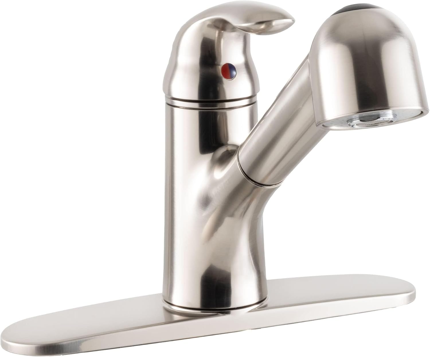 RecPro RV Kitchen Pull Out Faucet | Deck Brushed Nickel | WWFAU1 1812-50BN | Camper | Trailer | Fifth Wheel