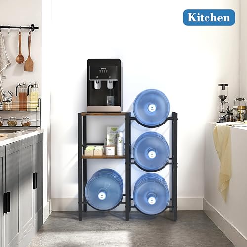 5 Gallon Water Jug Holder with Wood Storage Shelves K17720