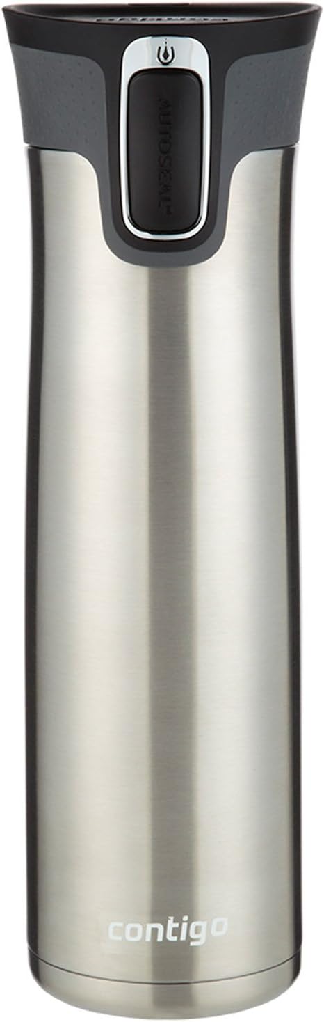 Contigo AUTOSEAL West Loop 1.1 Vaccuum-Insulated Stainless Steel Travel Mug, 24 oz, Stainless Steel