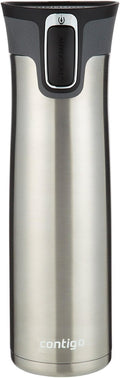 Contigo AUTOSEAL West Loop 1.1 Vaccuum-Insulated Stainless Steel Travel Mug, 24 oz, Stainless Steel