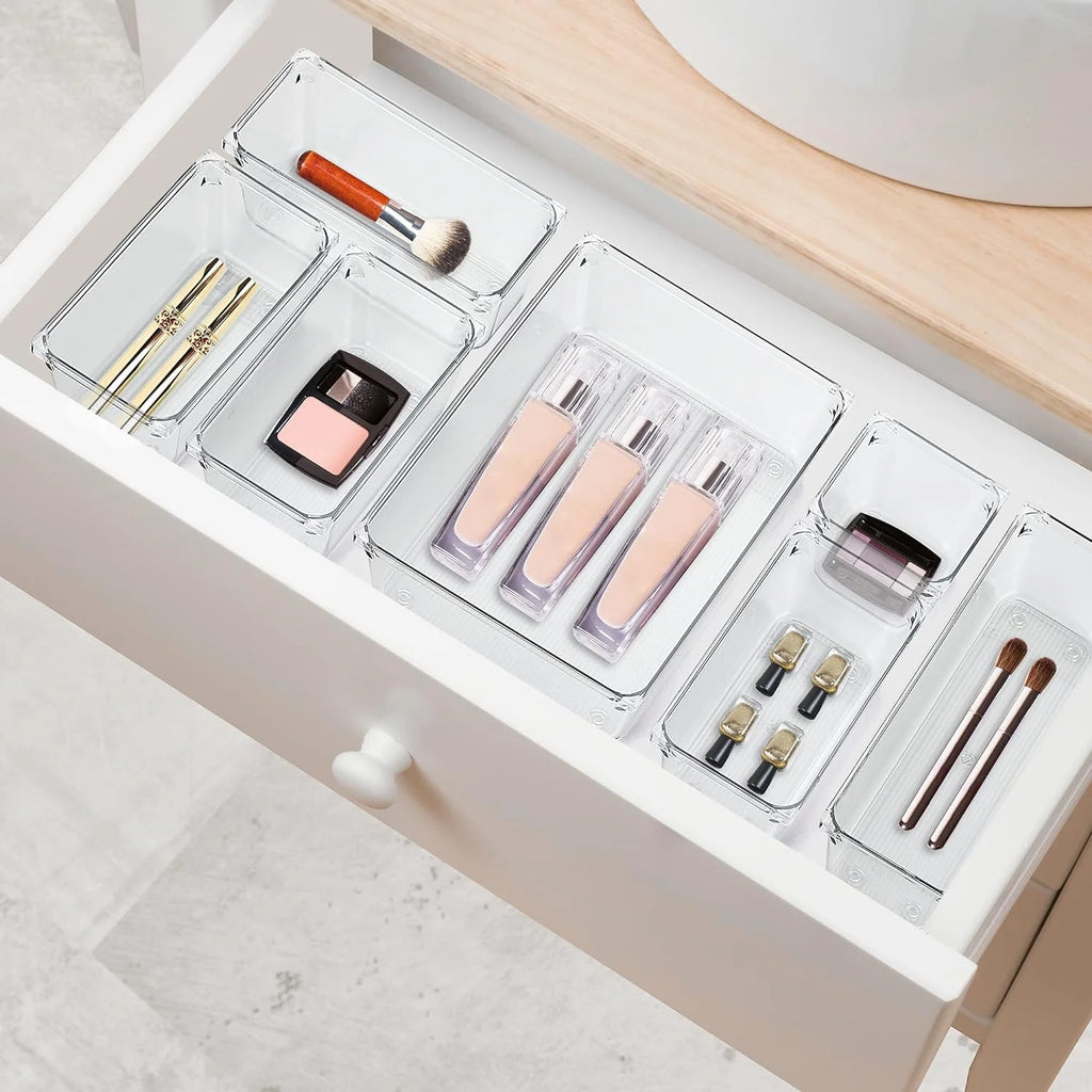 Plastic Drawer Organizer Bins with Non-Slip Pads, 25 PCS M69638