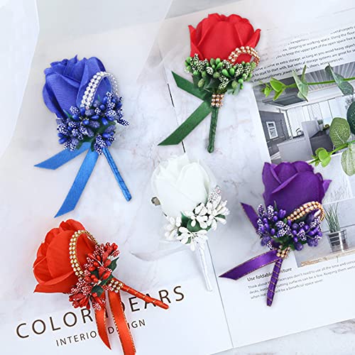 Wrist Corsage 4 Pack Wedding Bridal Rose Wristband Flower for Bride Bridesmaid I30870