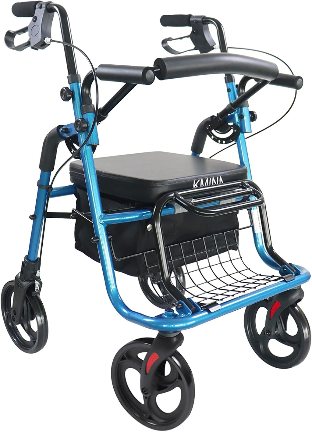 Rollator Wheelchair Combo for Smooth Terrain, Folding with Seat for Seniors K130324