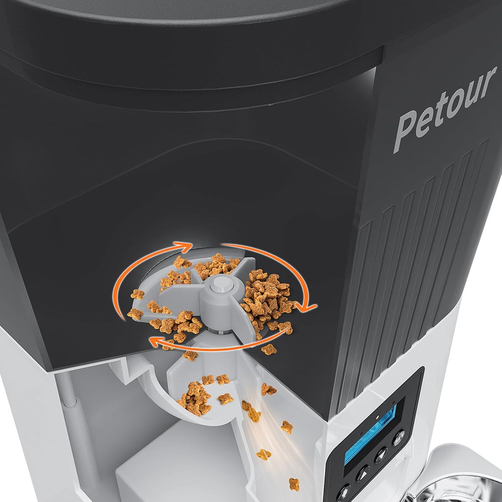 Automatic Cat Feeder with Timed Portion Control and Stainless Steel Bowl L716