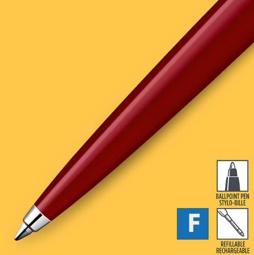 Ballpoint Pen, Classic Red Finish, Medium Point, Blue Ink I4276