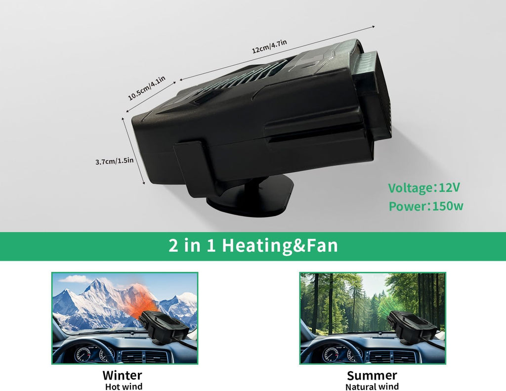 Portable Car Heater 12V 150W Defroster with Heating and Cooling L582