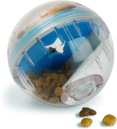 Pet Zone IQ Treat Ball Dog Treat Dispenser Toy Ball Interactive Dog Toy - 4" Dog Food Toy Stimulation, Slow Feeder