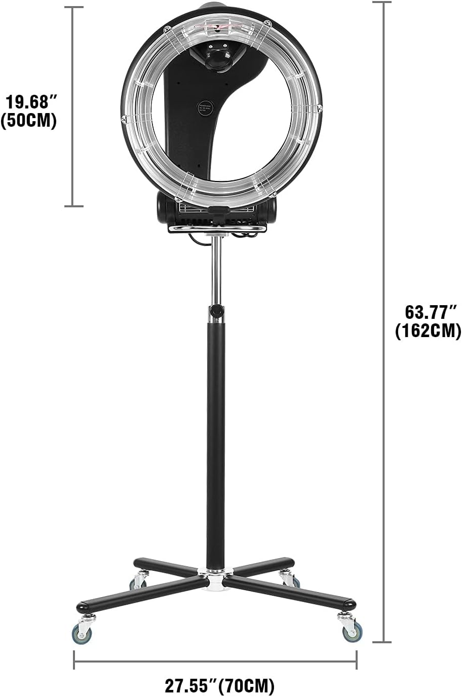 Standing Hair Dryer with Timer and Adjustable Height U339