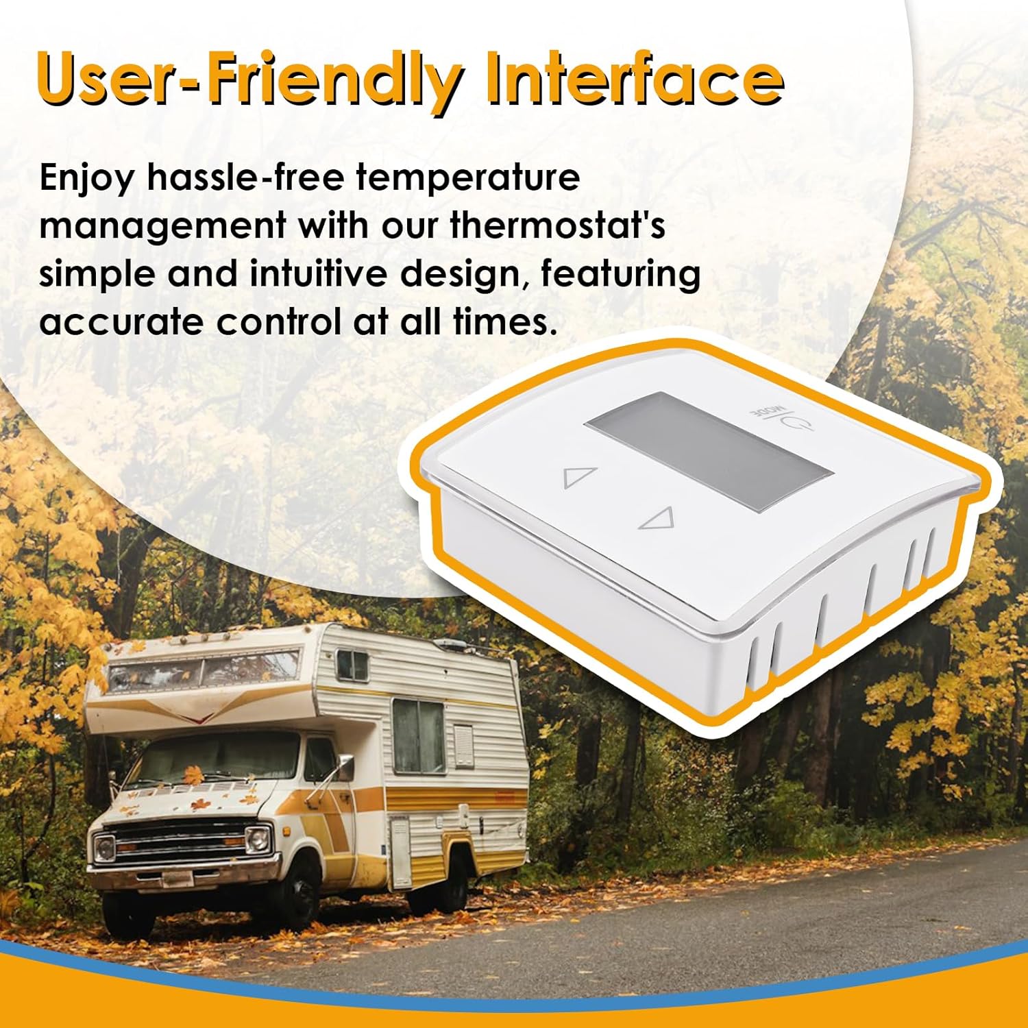 RV Single Zone Wall Thermostat Digital Temperature Display Replacement M77010