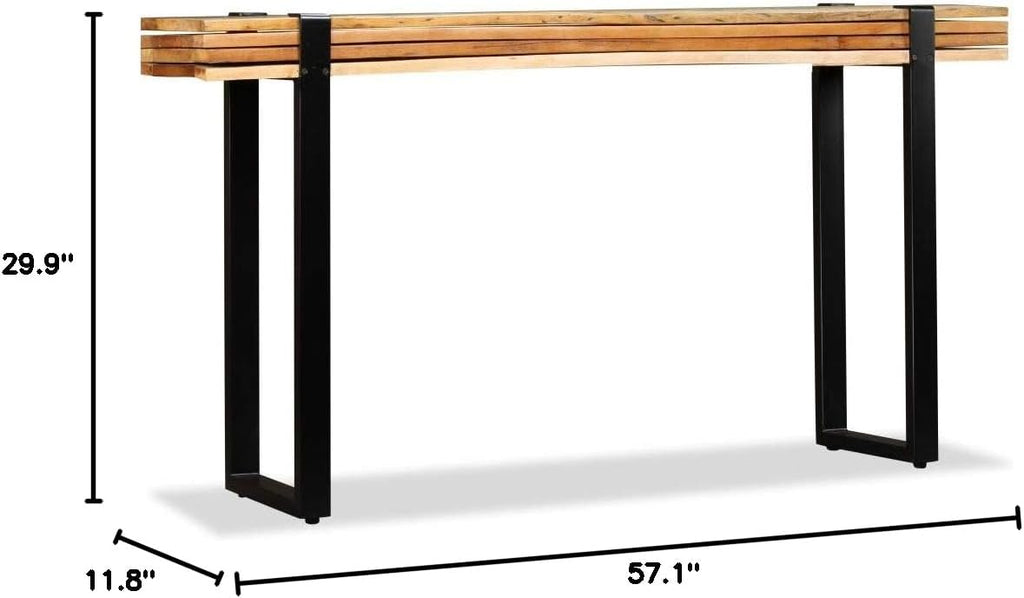 Console Table Length-Adjustable Side Table for Living Room Dining Room Hallway P870