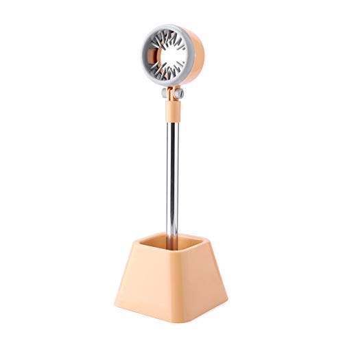 Hair Dryer Stand, Hands Free 180 Degree Rotation Foldable Hair Dryer Holder Stand, Floor Stand Blow Hair Dryer Holder for Bathroom, Vanity, Makeup Room, for Pets and Women(Beige with Carton Packaging)