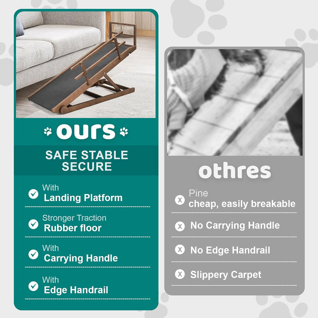 Folding Dog Ramp for High Bed, Couch, SUV, Small & Old Dogs U21331