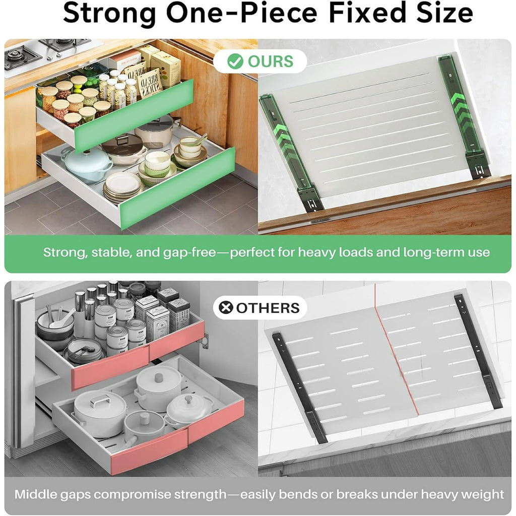 Pull Out Cabinet Organizer, 21" Deep, White L831697