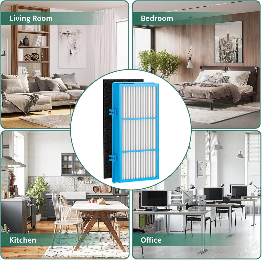 HEPA Filter Replacement for Holmes Air Purifier, 6 HEPA + 12 Carbon + 3 Brushes Q740412