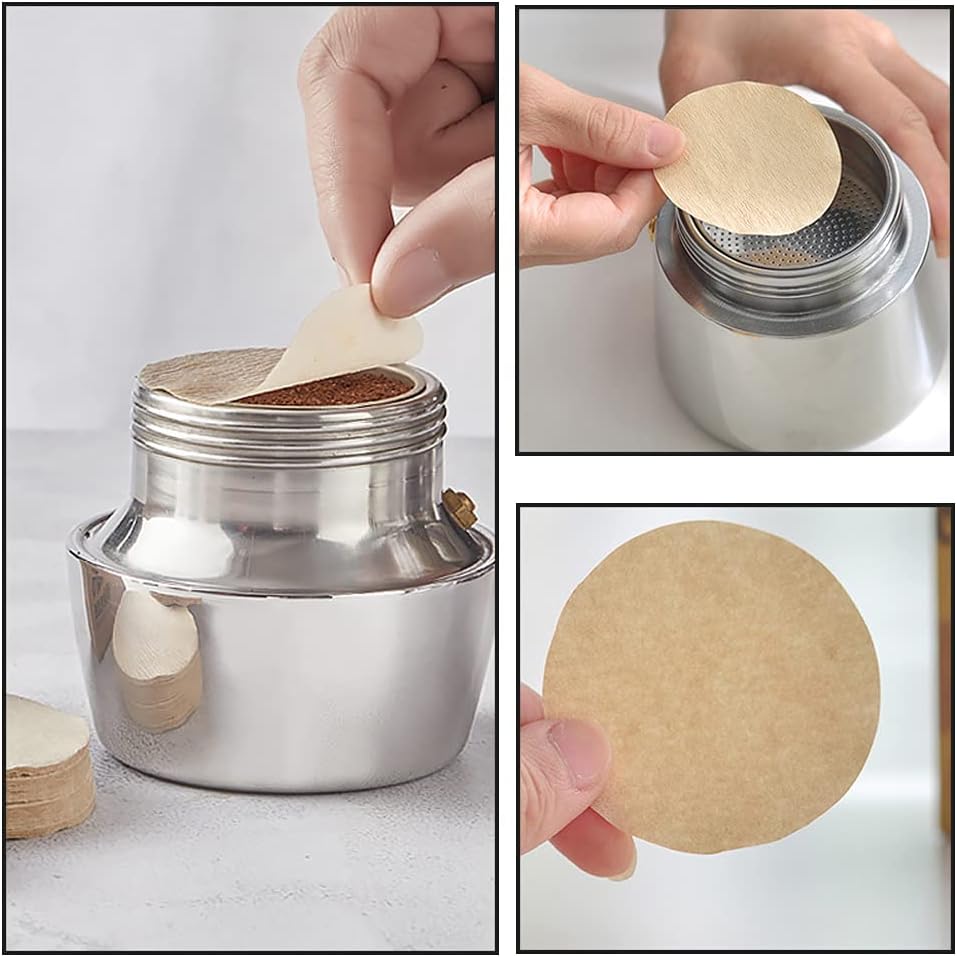 Unbleached Round Coffee Filter Paper for Espresso Makers, 400 Count X327