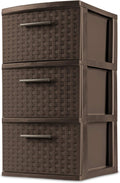 3-Drawer Weave Tower, Espresso