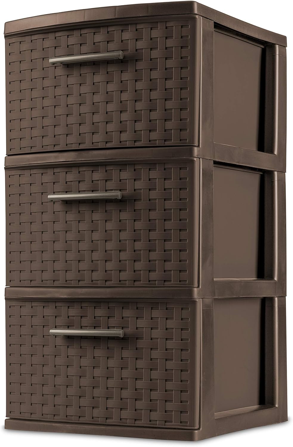3-Drawer Weave Tower, Espresso