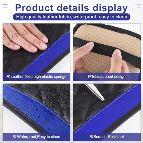 Car Center Console Cushion Pad, Waterproof Armrest Seat Box Cover, PU Leather Auto Armrest Protector C70173