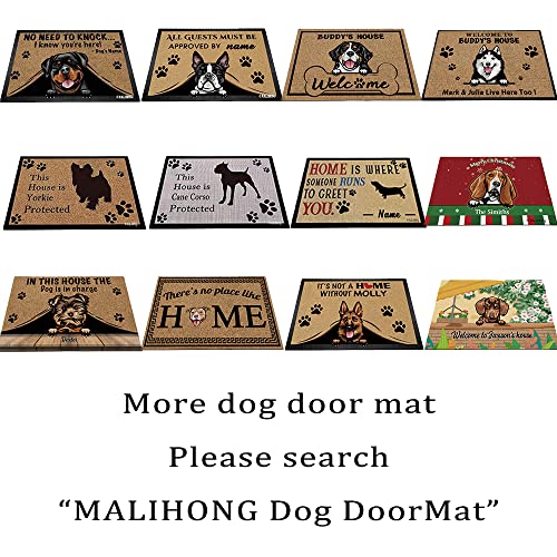 Personalized Dog Doormat with Peeking Dog Design for Home R277