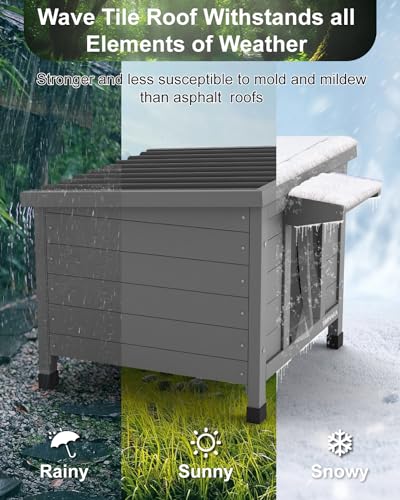 Outdoor Cat House Waterproof Insulated Shelter for Multiple Cats P8088