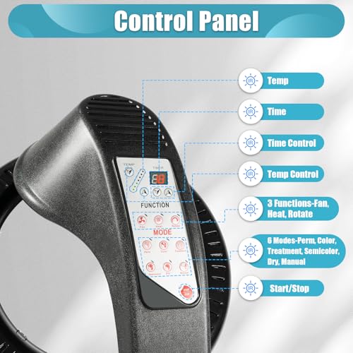 Infrared Hair Dryer for Salon, Wall Mount Hair Color Processor 1250W K30934
