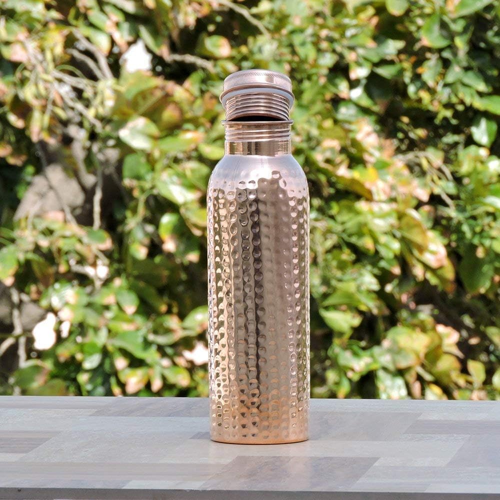 Hammered Pure Copper Water Bottle Leak Proof 33.84 oz P6232