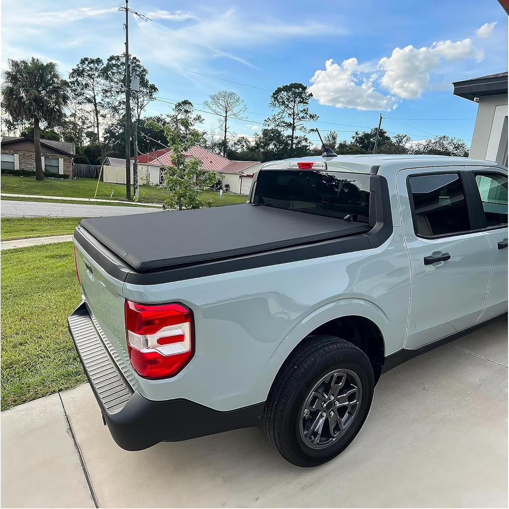 Soft Tri-fold Truck Bed Tonneau Cover for 2009-2024 Dodge Ram 1500 5.7ft Bed Q8514