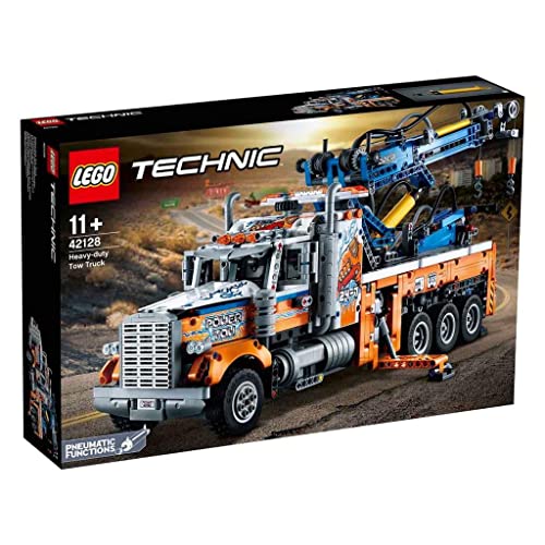 Heavy-Duty Tow Truck with Crane Building Set B7821
