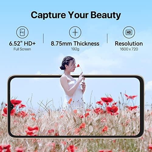 Unlocked Smartphone with 6.52" Screen, 5150mAh Battery U72227