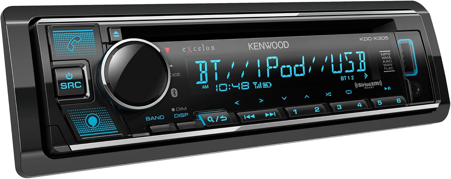 CD Car Stereo Receiver with Bluetooth, AM/FM Radio, USB C634