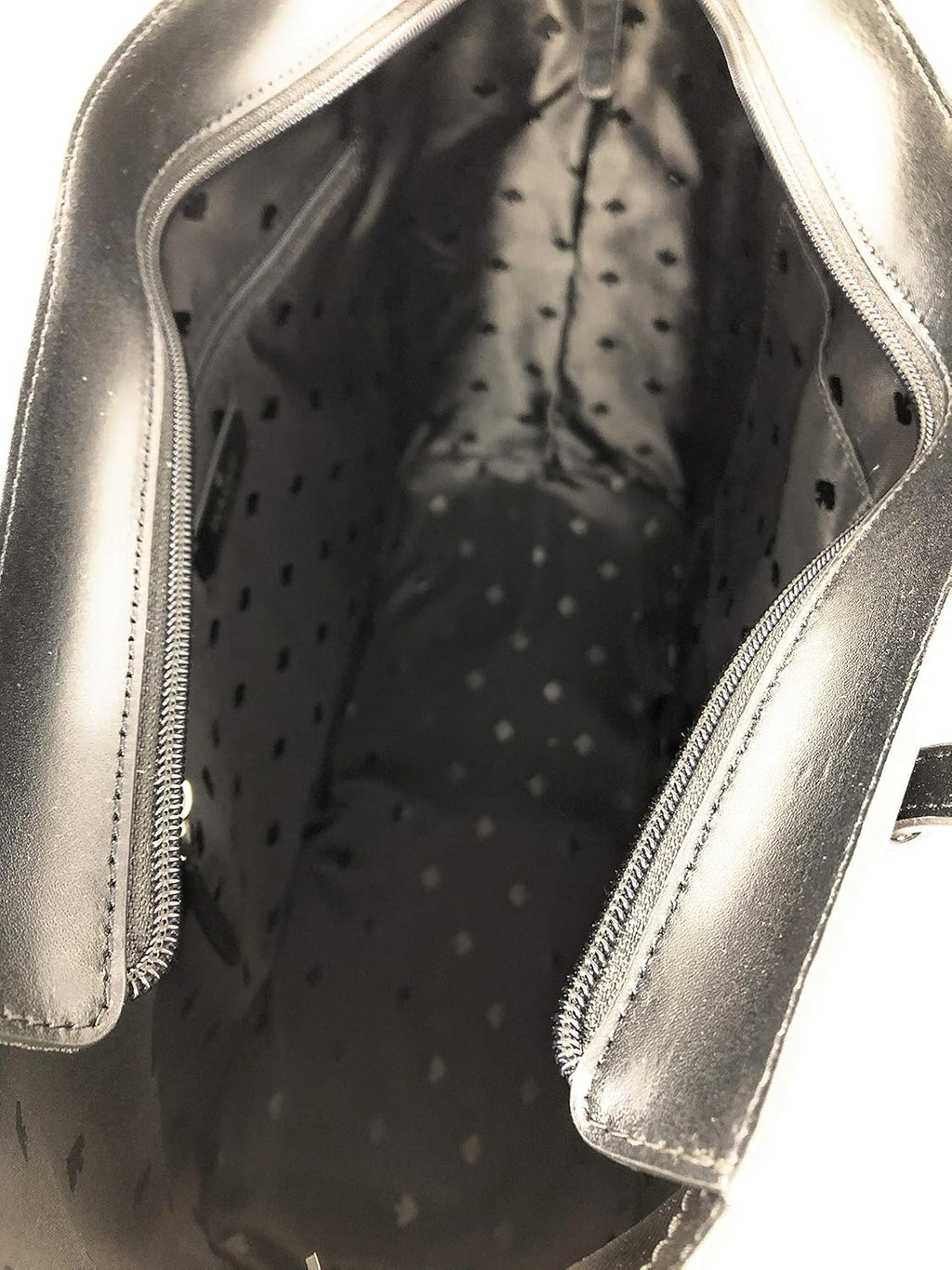 Black Leather Tote Shoulder Bag J2800