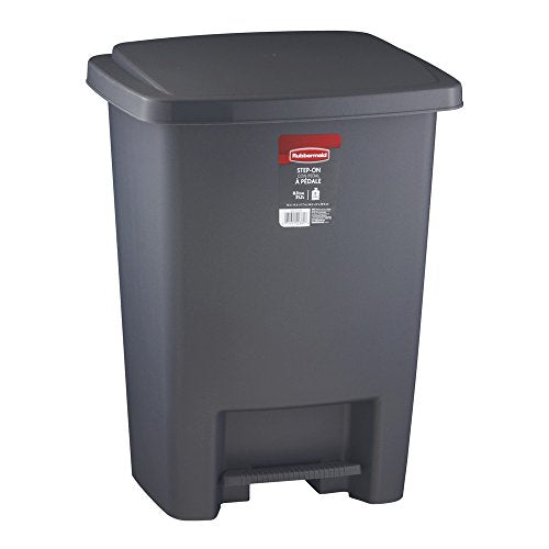 Step-On Trash Can with Lid, 8.25-Gallon, Gray X19937