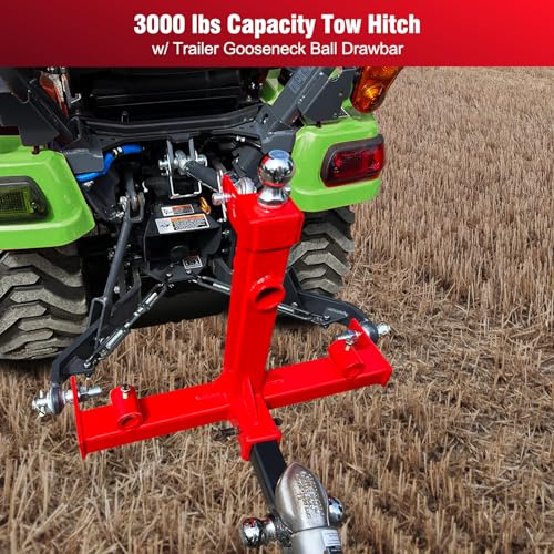 3 Point Hitch 2" Receiver Tow Drawbar for Category 1 Tractors E8781