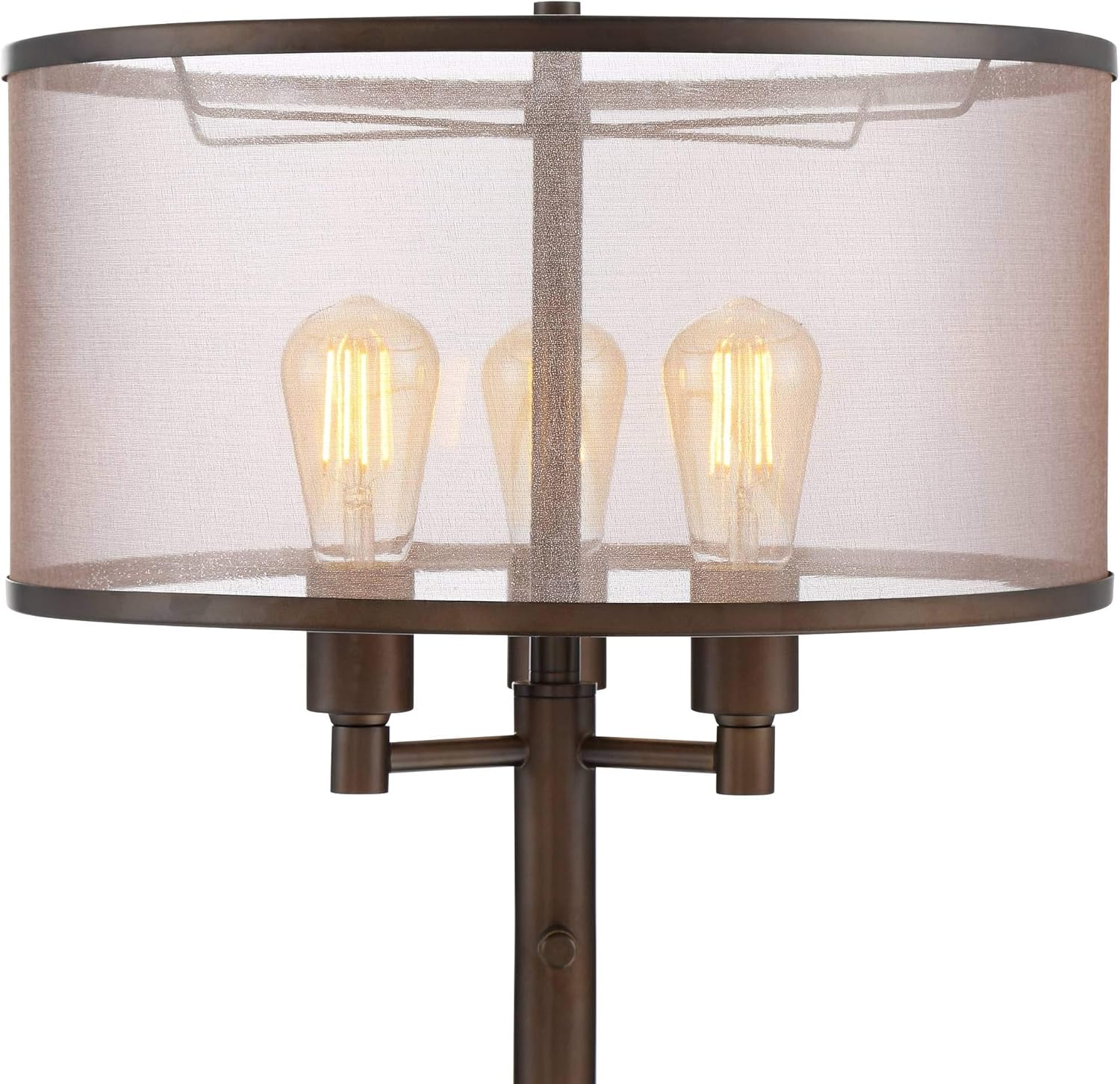 Rustic Farmhouse Standing Floor Lamp 3-Light 62" Tall S6305