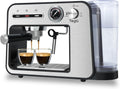 Espresso Machine 20 Bar with Milk Frother, Semi-Automatic Latte & Cappuccino Coffee Maker Removable Water Tank 33oz/1L for Home/Office, ST-693B, 1450W, Stainless Steel