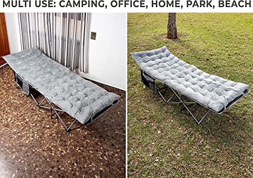 Camping Cot and Mattress Folding Outdoor Travel Bed 2 Pack K96369