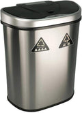 Ninestars DZT-70-R3 Motion Sensor Trash Can, Extra Large, Silver