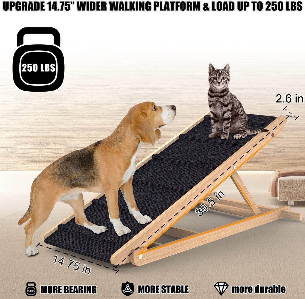 Folding Dog Ramp for Couch or Bed, Non-Slip, Adjustable Height N247292