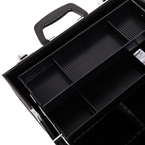 Aluminum Makeup Train Case with 6 Trays, Lockable Cosmetic Storage Z259220