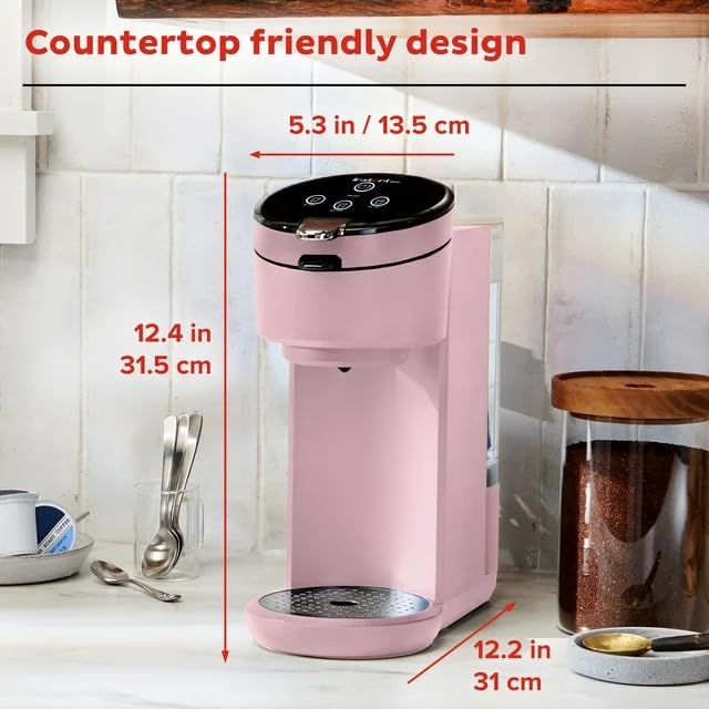 Single Serve Coffee Maker, K-Cup Pod Compatible, 40oz Water Reservoir, Gray W7359