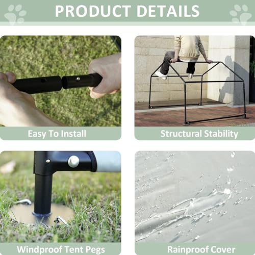 Dog Shade Shelter Outdoor Tent for Large Medium Dogs with Waterproof Roof B74911