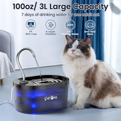 Cat Water Fountain 3L Super Silent for Indoor Pets M856