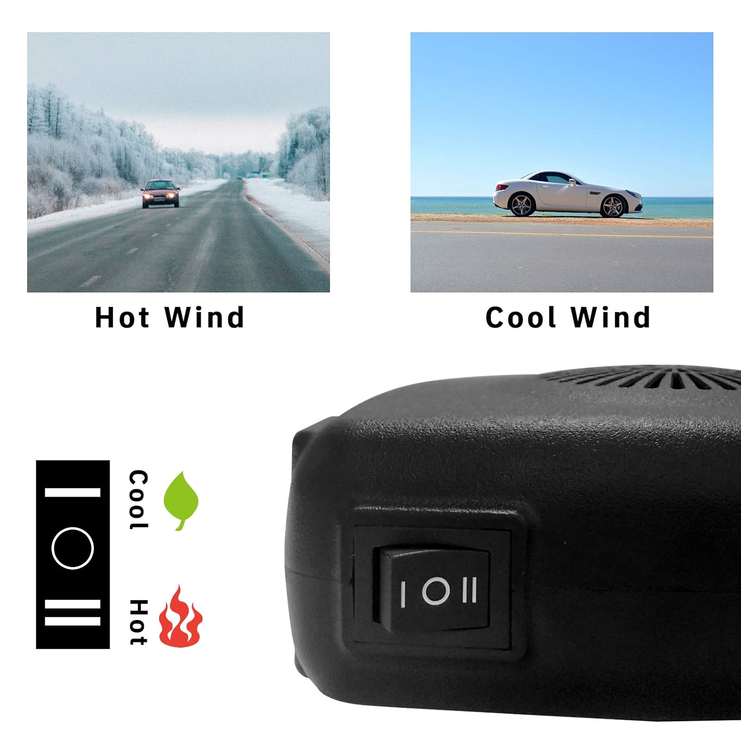 Portable 12V Car Heater Defroster Fan V455