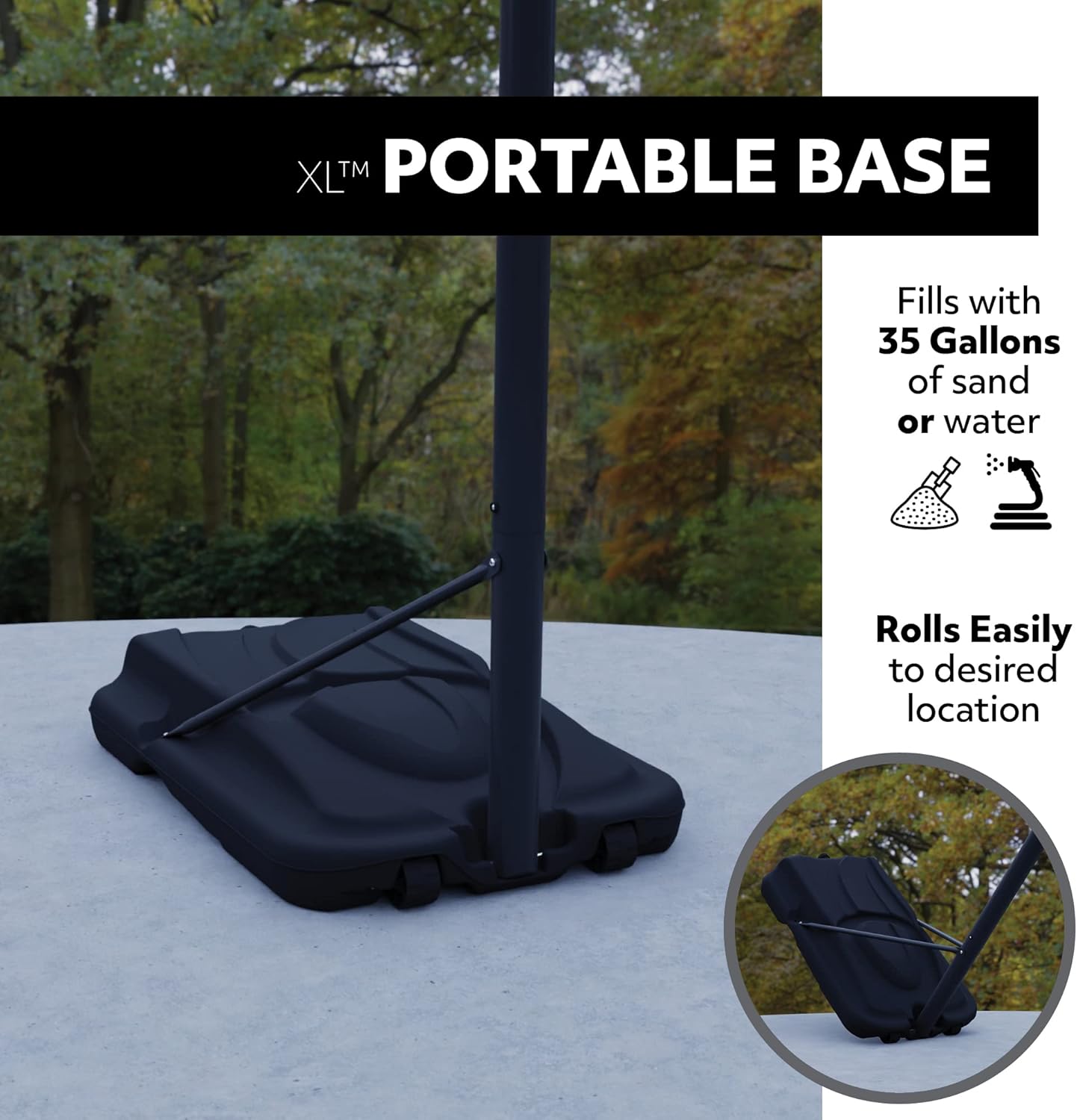 50 Inch Shatter Proof Portable Basketball Hoop L575