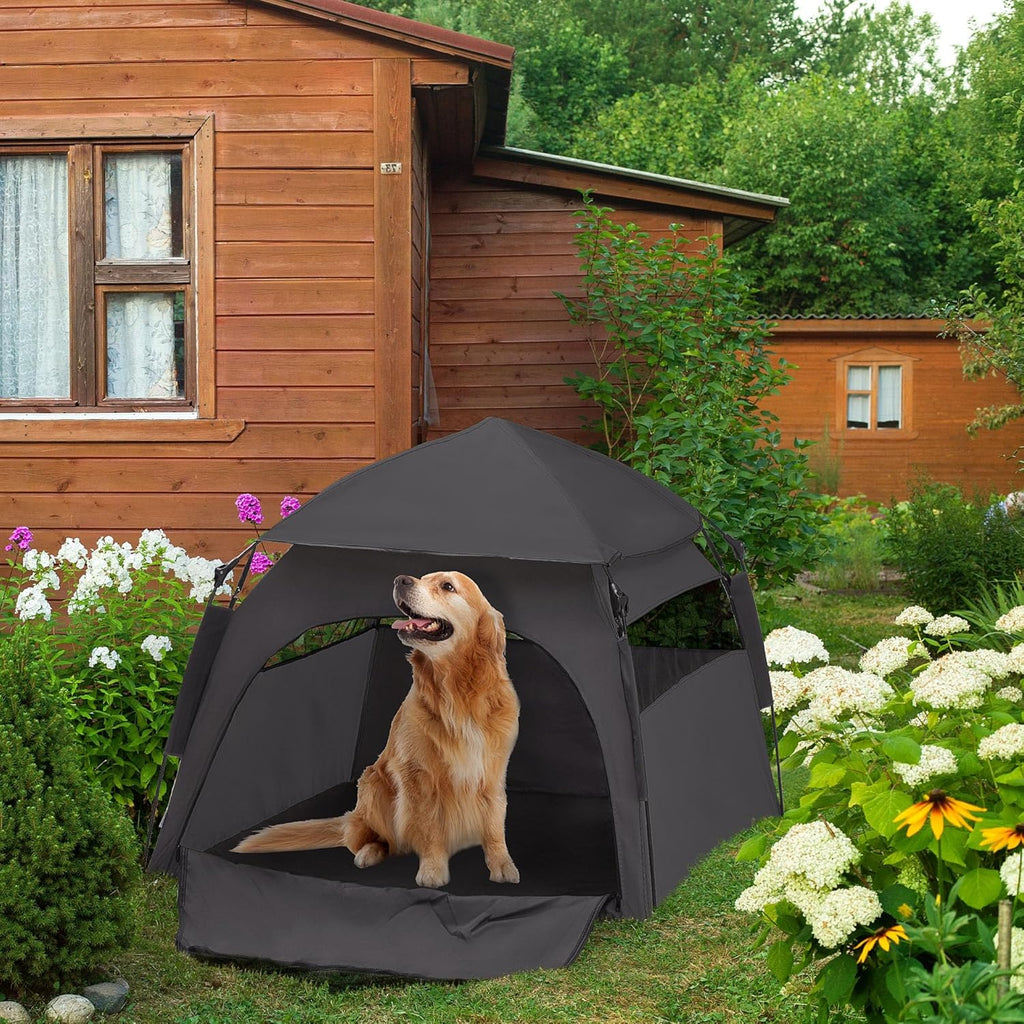 Pop Up Dog Tent for Large Dogs, Portable Pet Camping Tent with Carrying Bag N600197