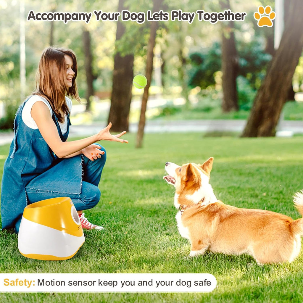 Automatic Dog Ball Launcher with 3 Tennis Balls, Indoor & Outdoor Toy V94387