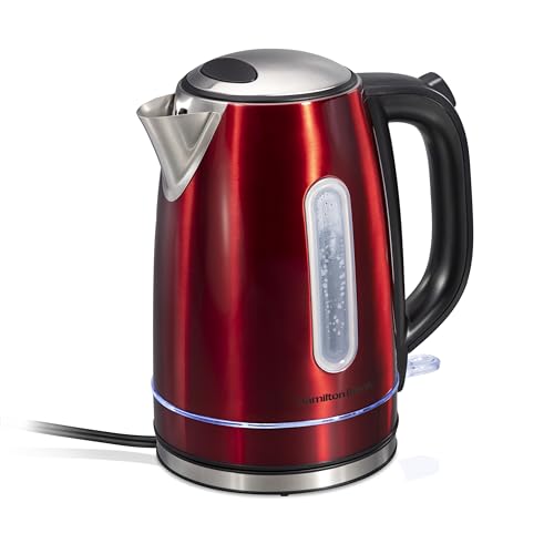 Hamilton Beach 1.7L 1500W Cordless Electric Kettle with Auto Shutoff and Boil-Dry Protection