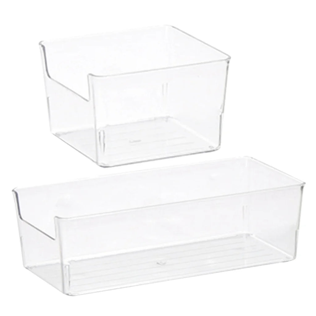 Desktop Storage Box with Dividers, Clear C626